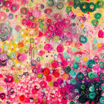 Colorful abstract art with circular patterns and vibrant colors